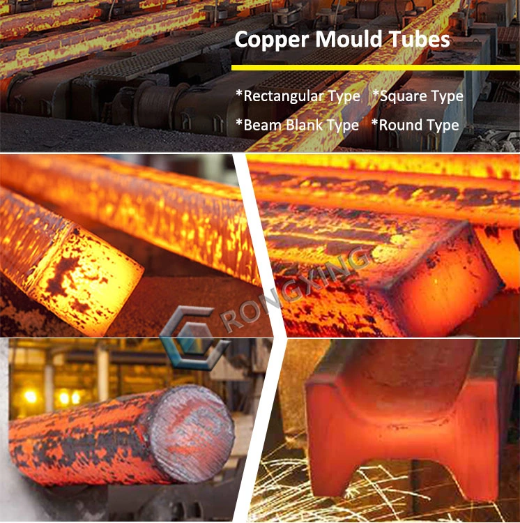 130X130mm Copper Mold Tube Crystallizer Copper Mould Tube for Continuous Casting Machine